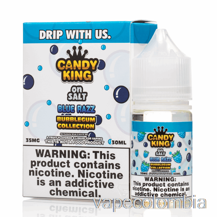 Vape Desechable Colección Blue Razz Bubblegum - Candy King On Salt - 30ml 35mg